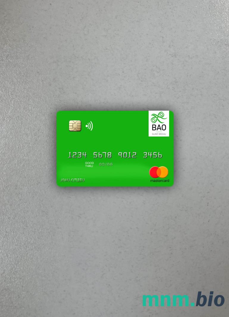 Guinea Bissau Banco Da Africa Ocidental wygląd zdjęcia mastercard skan PSD + zdjęcie